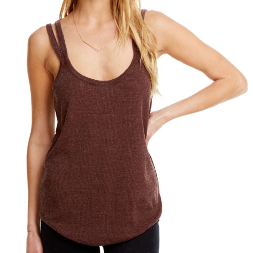 Chaserbrand TRIBLEND JERSEY STRAPPY V BACK RIB CAM